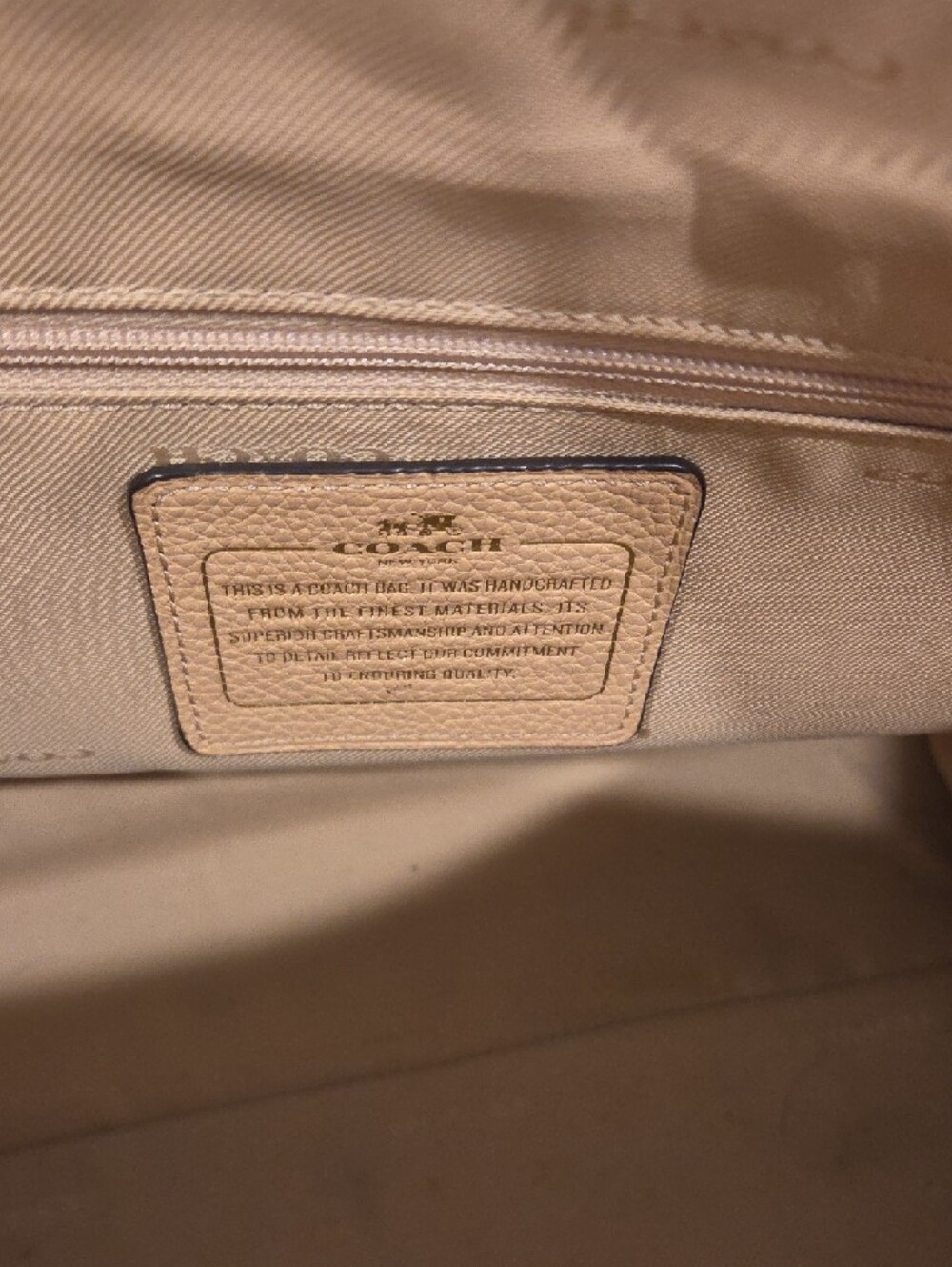 Coach Pebble Leather Tote in Camel Tan - Picture 5 of 9